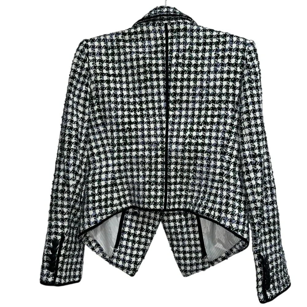 Veronica Beard Diego Double Breasted Dickey Blazer Blue/Pinegrove Multi Tweed